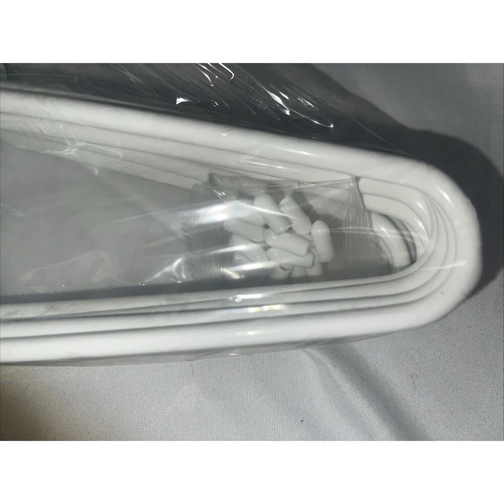 ANTI SLIP METAL HANGERS 10 WHITE RUBBER TIPS 12.5
